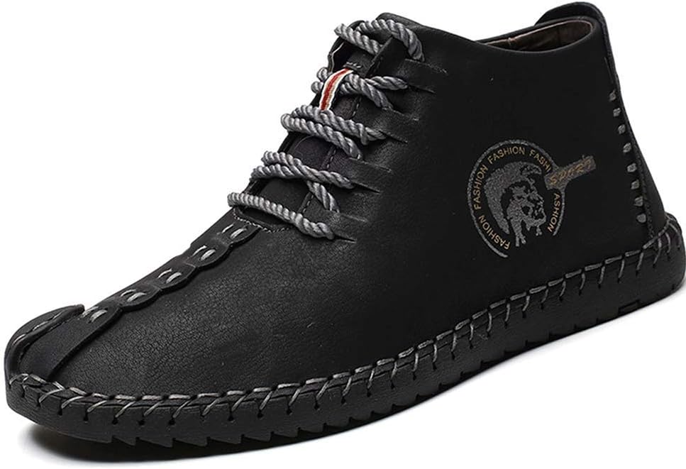 

UPIShi Мужские замшевые зимние ботинки-оксфорды на шнуровке с меховой подкладкой, кожаные, ручной работы, для вождения, повседневные туфли-чукка, черный