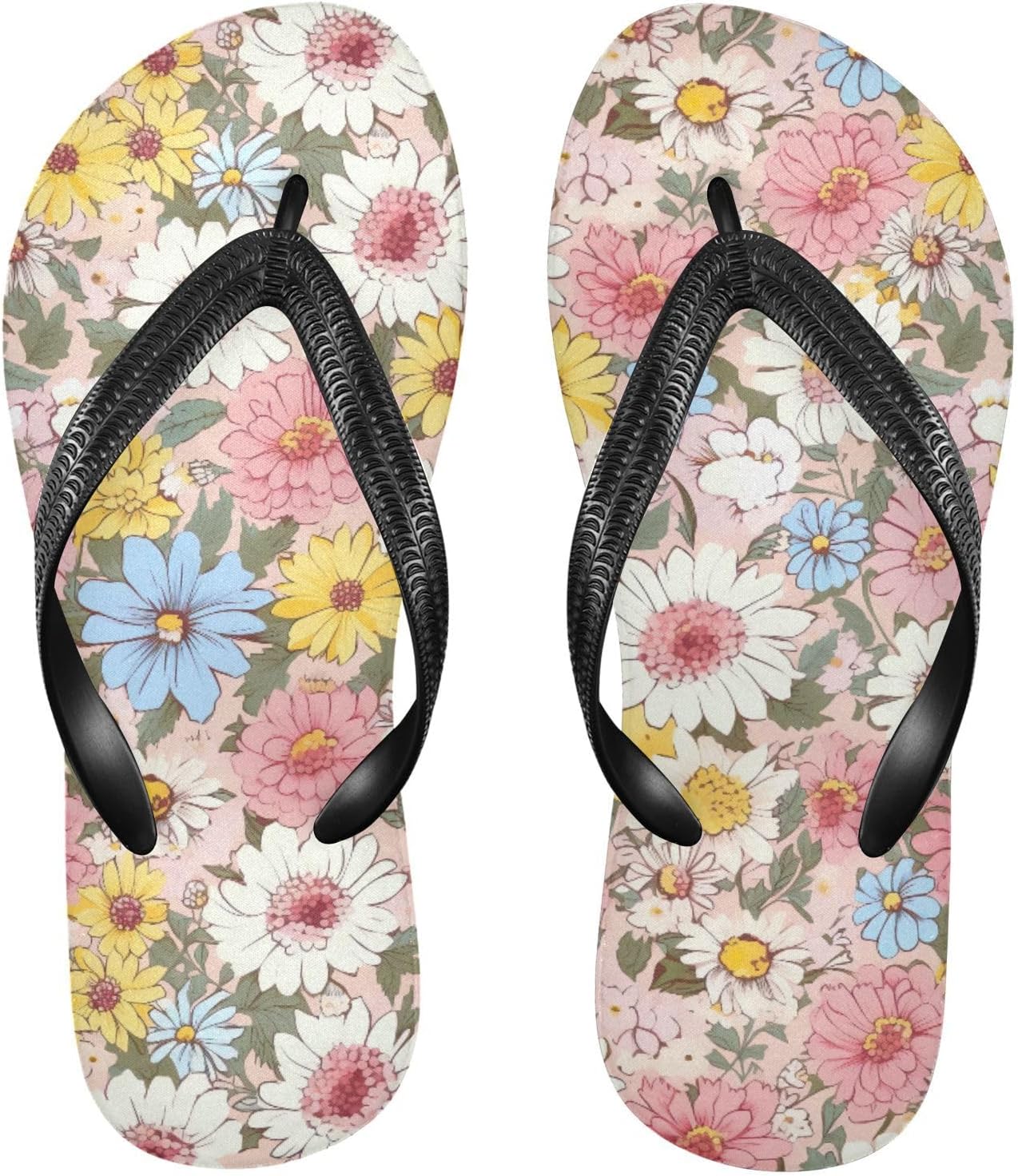 

Розовые сланцы с цветком ромашки, пляжные шлепанцы, резиновые, противоскользящие, летние тапочки для прогулок для женщин и мужчин Sinestour