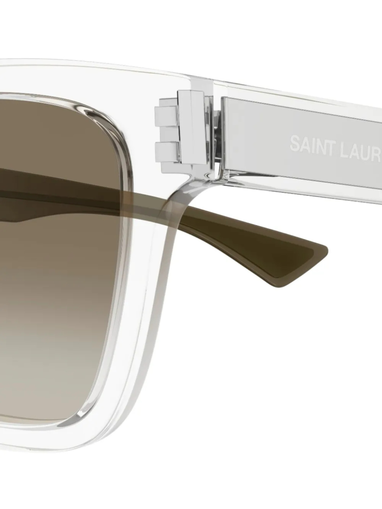 Saint Laurent Eyewear солнцезащитные очки в квадратной оправе, белый — фото 3
