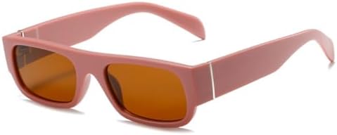 

Винтажные прямоугольные солнцезащитные очки для женщин, модные очки в квадратной оправе для мужчин, классические панк-очки, очки с защитой от УФ-излучения UV400 MTZJH, C6pink-brown