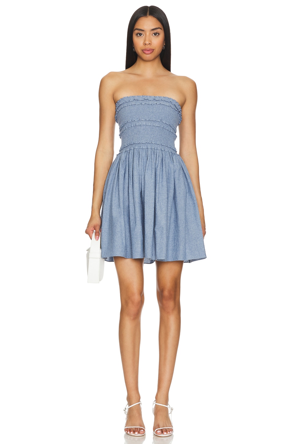 

Мини платье аня Azeeza, цвет chambray