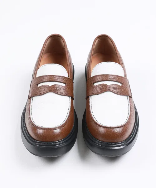Мужские лоферы BRENOWELT Dunk Brown Combi Penny Loafer — фото 3