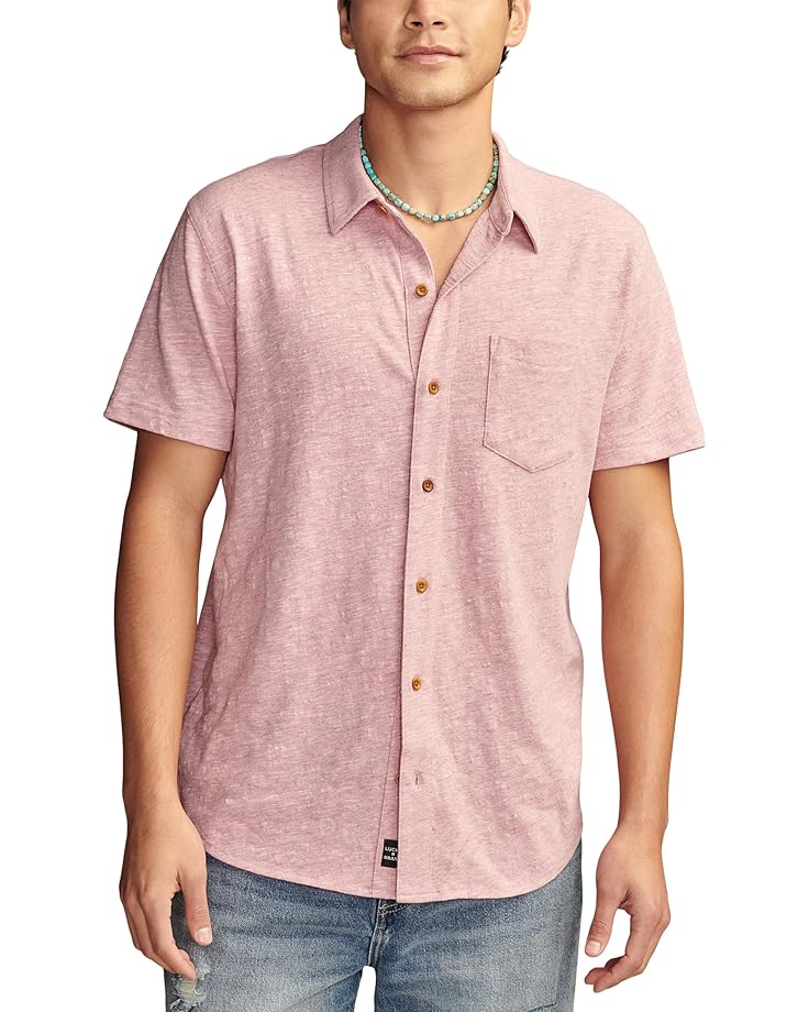 

Рубашка Lucky Brand Linen Button Up Shirt, цвет Red Violet