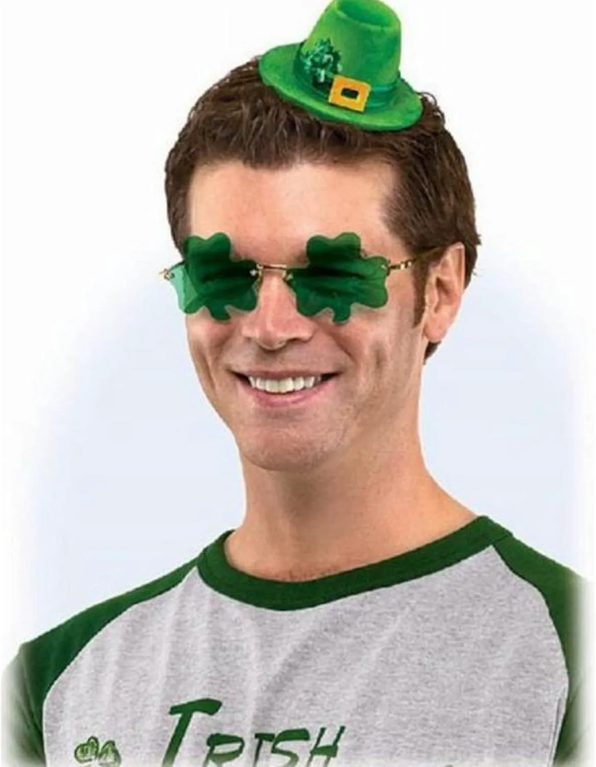 

Солнцезащитные очки Hycredi ко Дню Святого Патрика в виде ирландского клевера, зеленые очки в виде четырехлистного клевера для костюма лепрекона, C1 - Four Leaf/Green