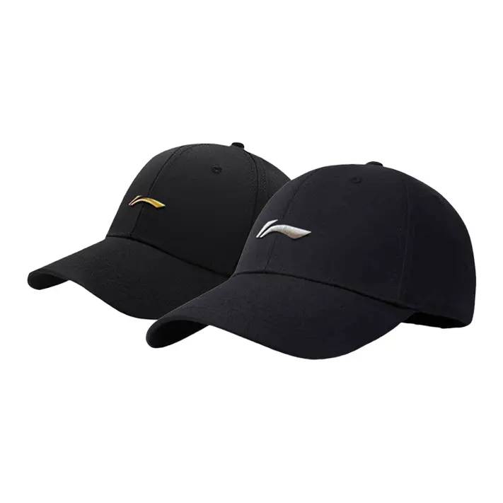 

LINING Хлопковая бейсболка унисекс, Black Silver+Black Gold