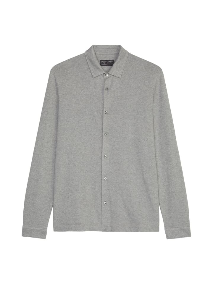 

Поло Marc O'Polo DfC Polo Longsleeve regular, цвет grey melange