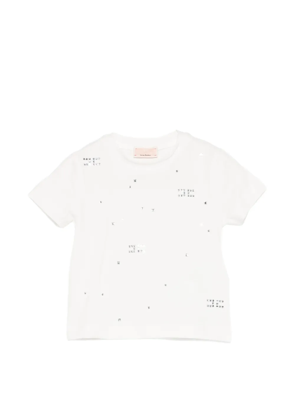 

Футболка с украшениями Elisabetta Franchi La Mia Bambina, белый