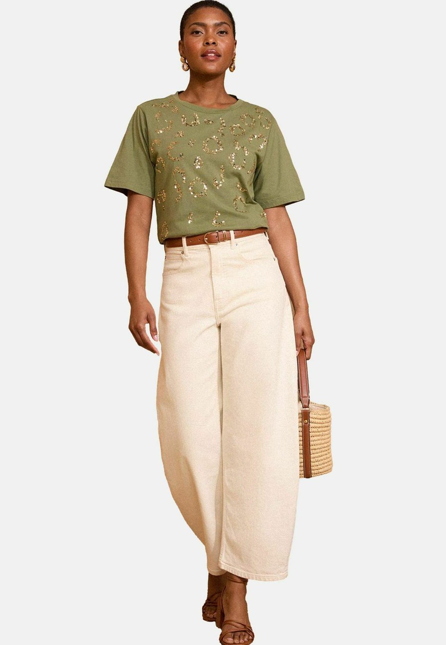 

Футболка Love & Roses REGULAR FIT-CREW NECK , Khaki Animal Print/Green, Зеленый, Футболка Love & Roses REGULAR FIT-CREW NECK , Khaki Animal Print/Green