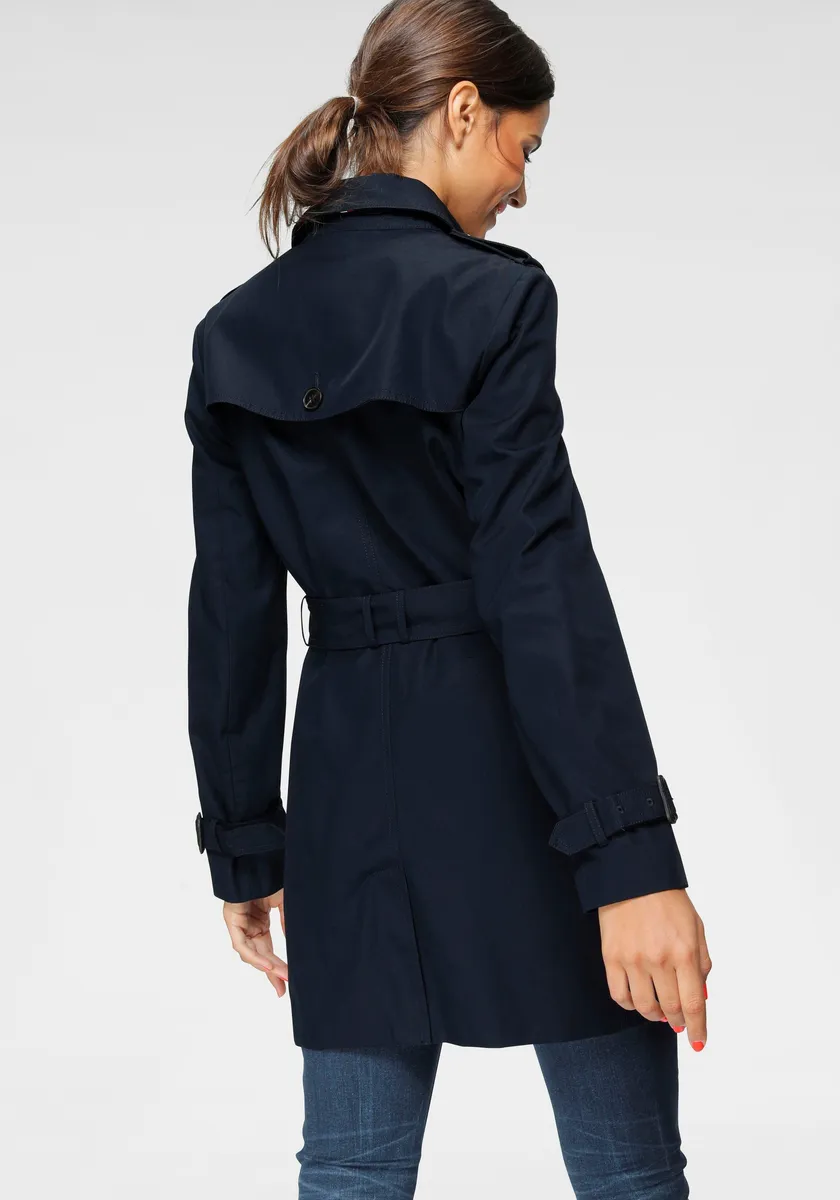 Длинный жакет Tommy Hilfiger "HERITAGE SINGLE BASTED TRENCH" с типичными деталями тренча и полосками Tommy в виде петли для ремня, цвет Midnight — фото 2