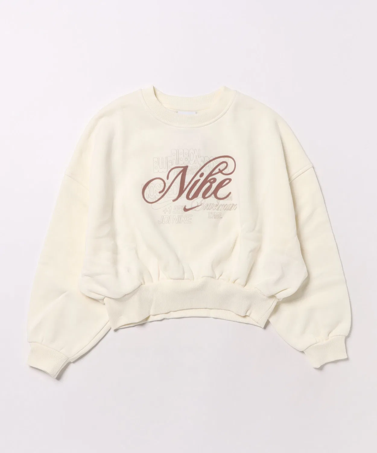 Свитшот Nike K Club FLC BXY Crew GFX, белый