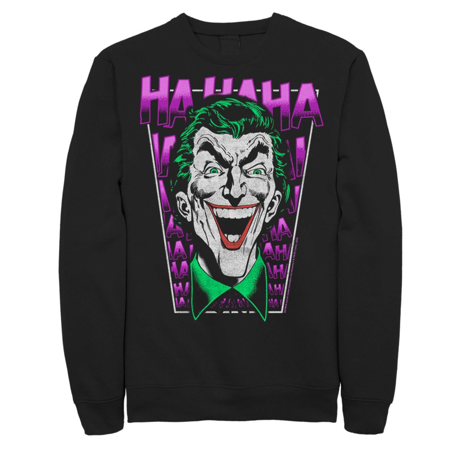

Мужская толстовка с изображением Бэтмен Джокер Смеющийся DC Comics, черный