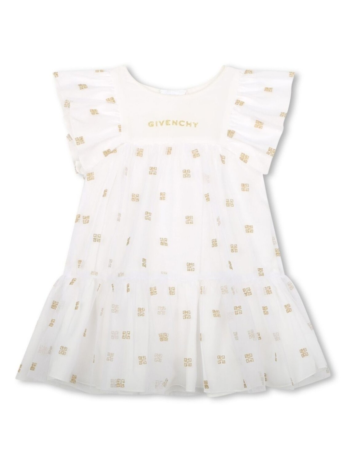 Givenchy Kids платье с вышивкой 4G, белый