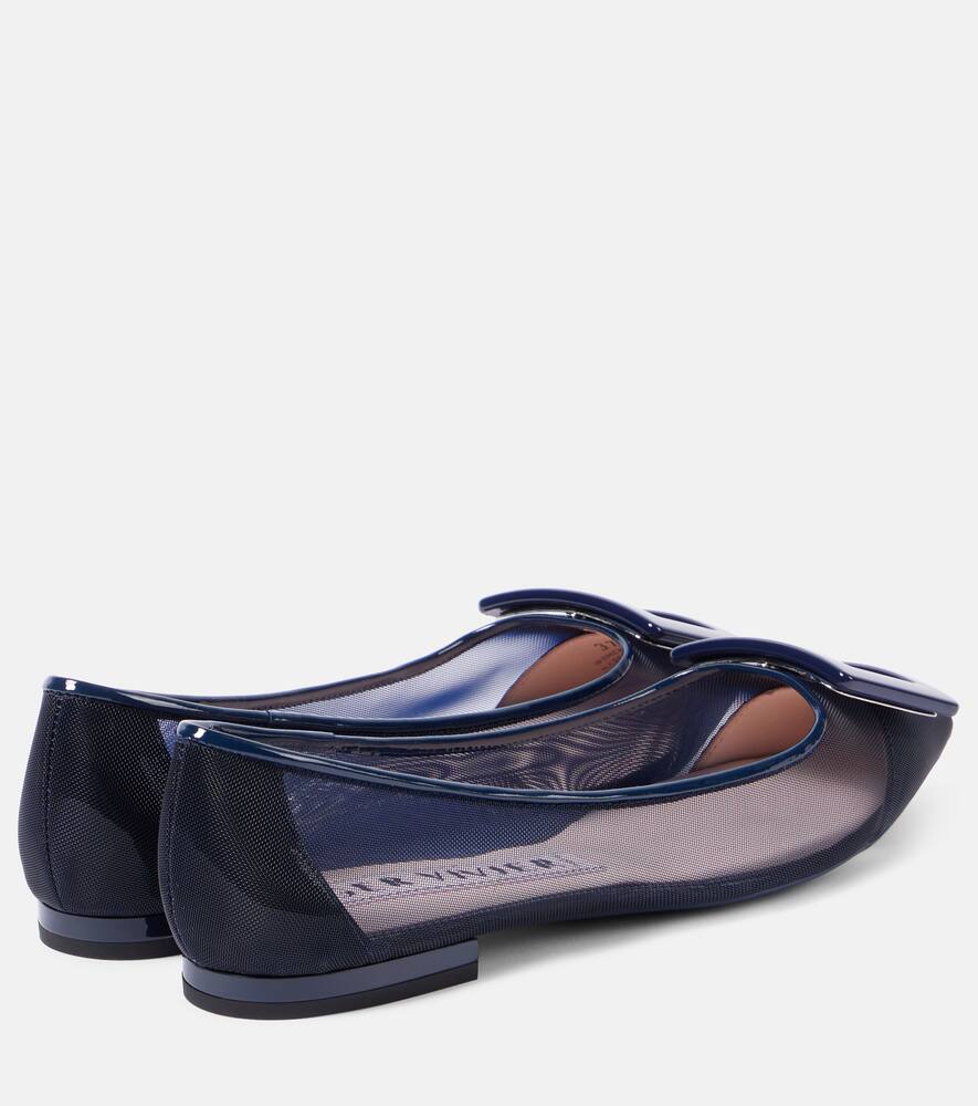 Гомметтиновые балетки из сетки Roger Vivier, U801(Blu)+U800(Blu Chiaro) — фото 2