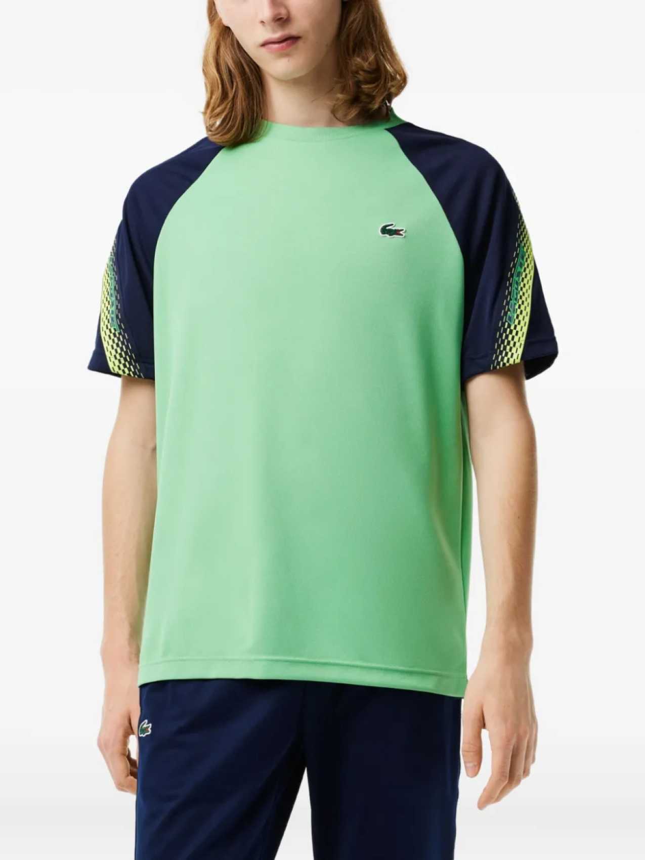 

Футболка Lacoste с графическим принтом и рукавами реглан, зеленый