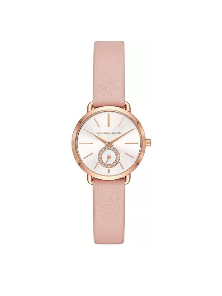 

Michael Kors Женские часы розового цвета, кожаный ремешок, модель: MK2735 Portia Lady