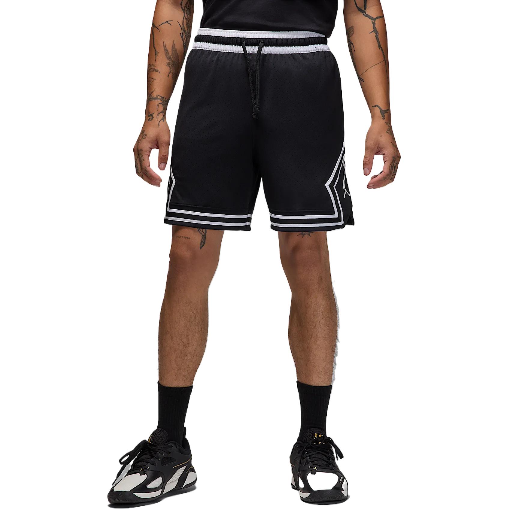 Спортивные мужские шорты Dri FIT Mesh Diamond Jordan, черно-белый — фото 4