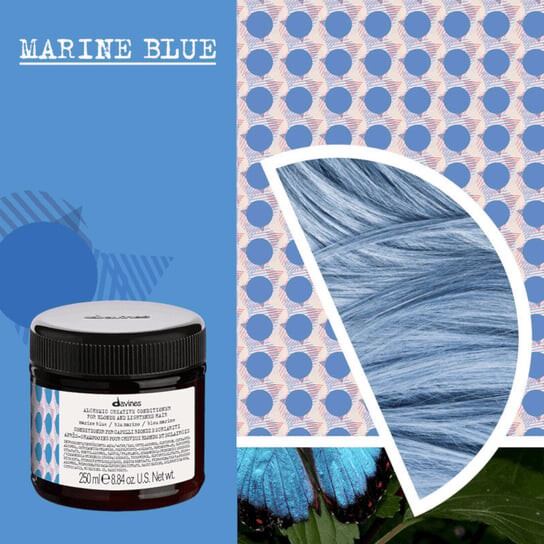 Кондиционер для креативного окрашивания - синий 250мл Davines Alchemic Creative Marine Blue — фото 3