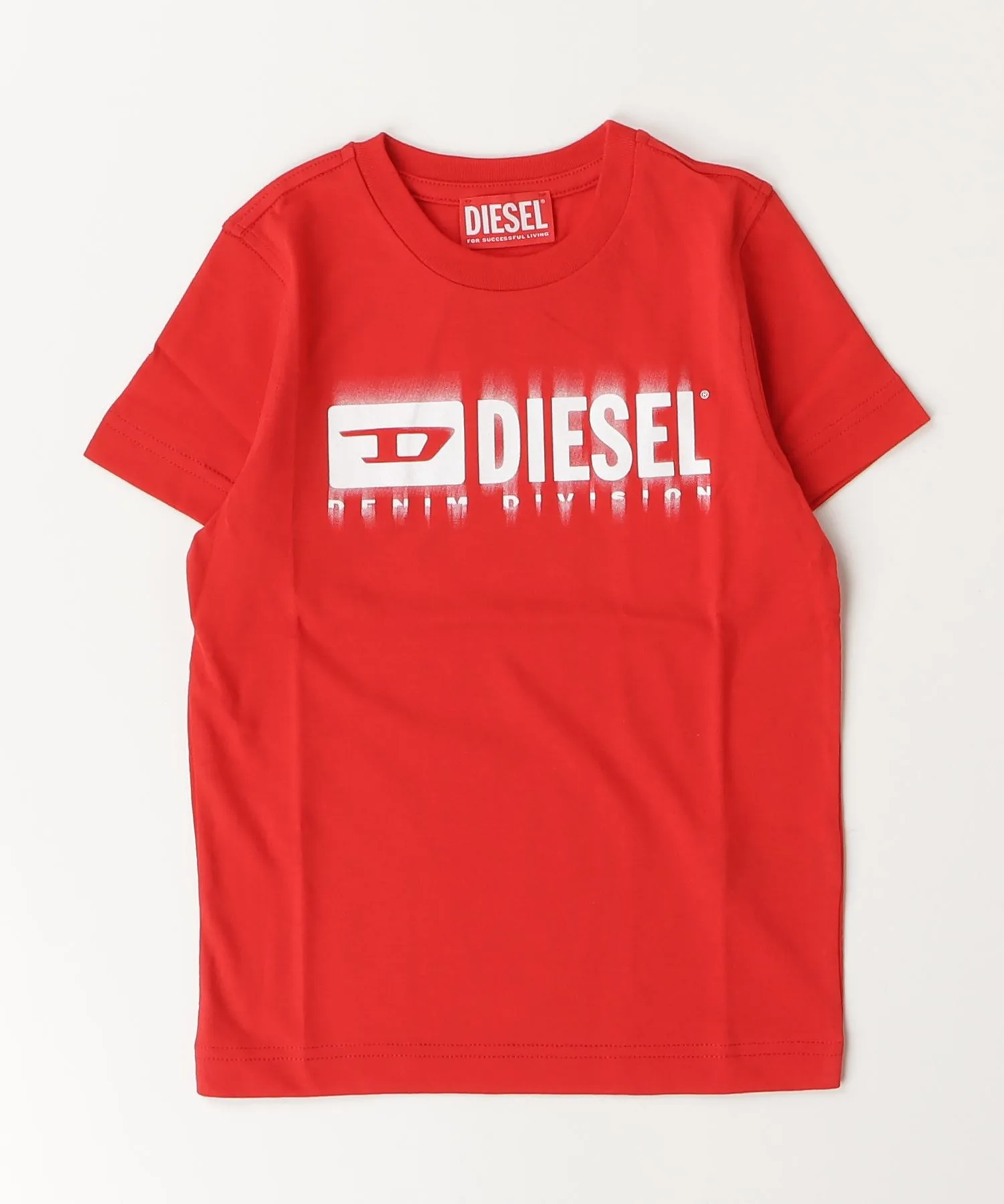 Унисекс футболка с логотипом DIESEL KIDS красная