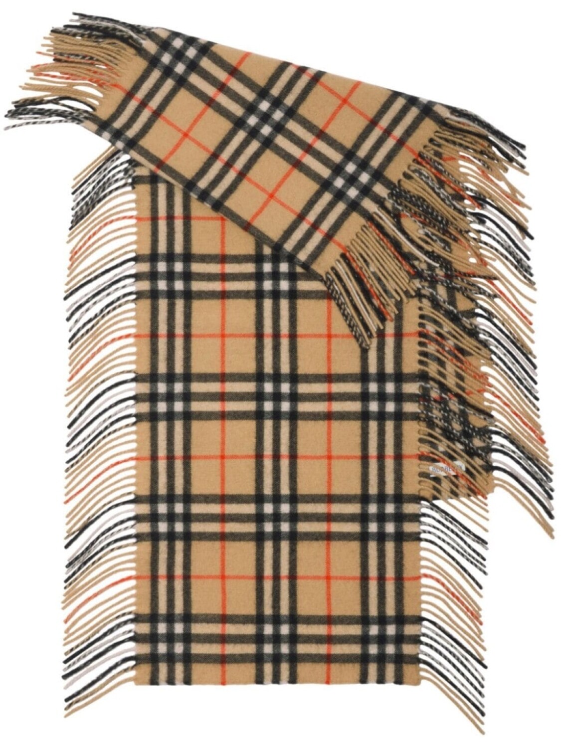 

Burberry шарф Happy Fringe, нейтральный цвет