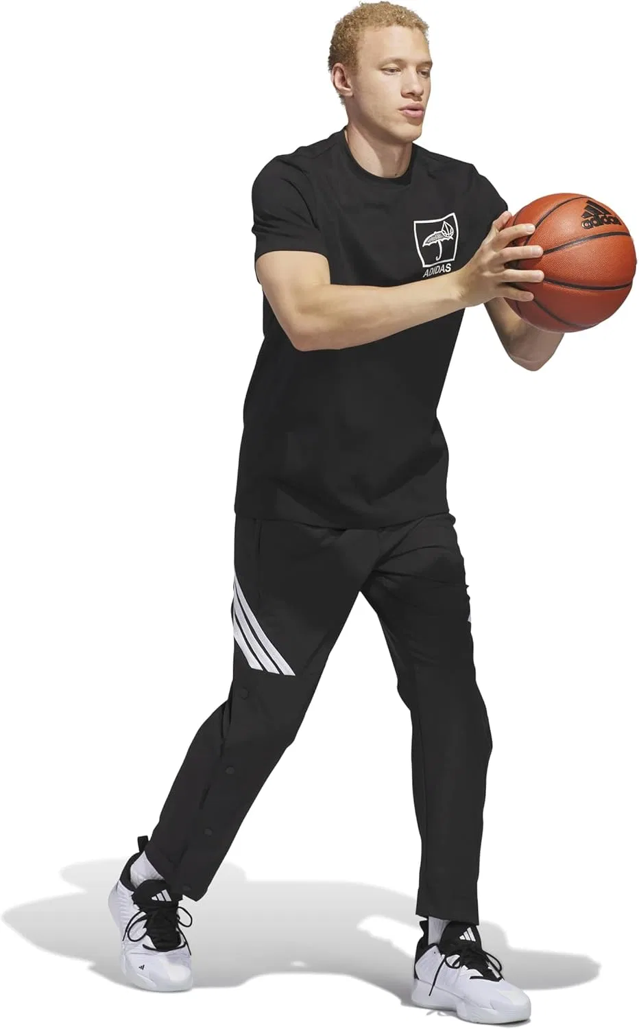 Футболка с принтом Raining Buckets Adidas, черный — фото 2