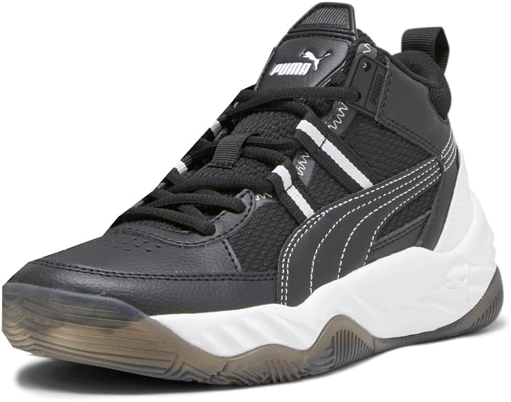 Кроссовки Puma Unisex-Child Rebound Future Next Gen, белый/черный/серый — фото 2