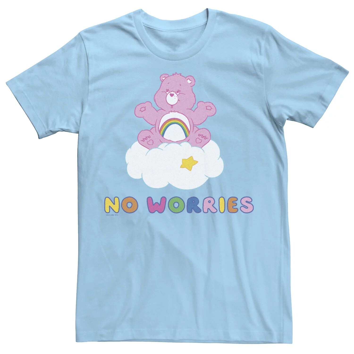 

Мужская футболка Care Bears Не беспокойтесь с футболкой Cheer Bear Licensed Character