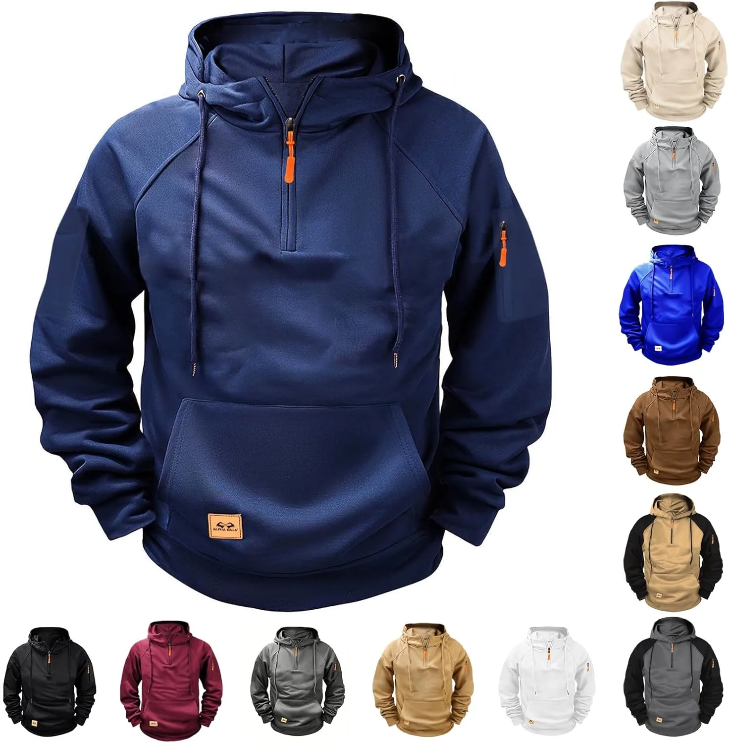 

Толстовка с капюшоном Big and Tall, мужская, на молнии, с карманами BXJX