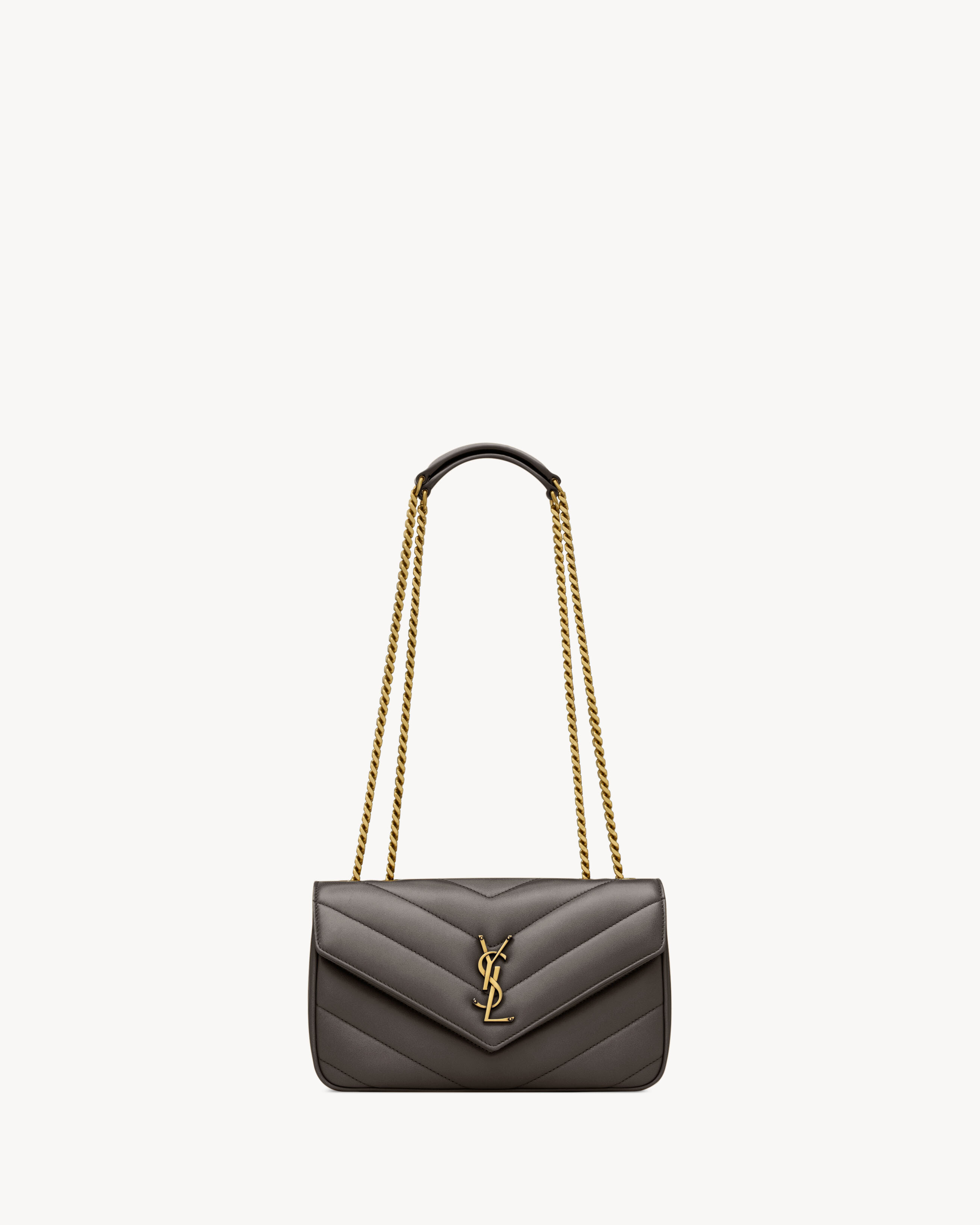 

Сумка на цепочке Saint Laurent, серый/серебряный