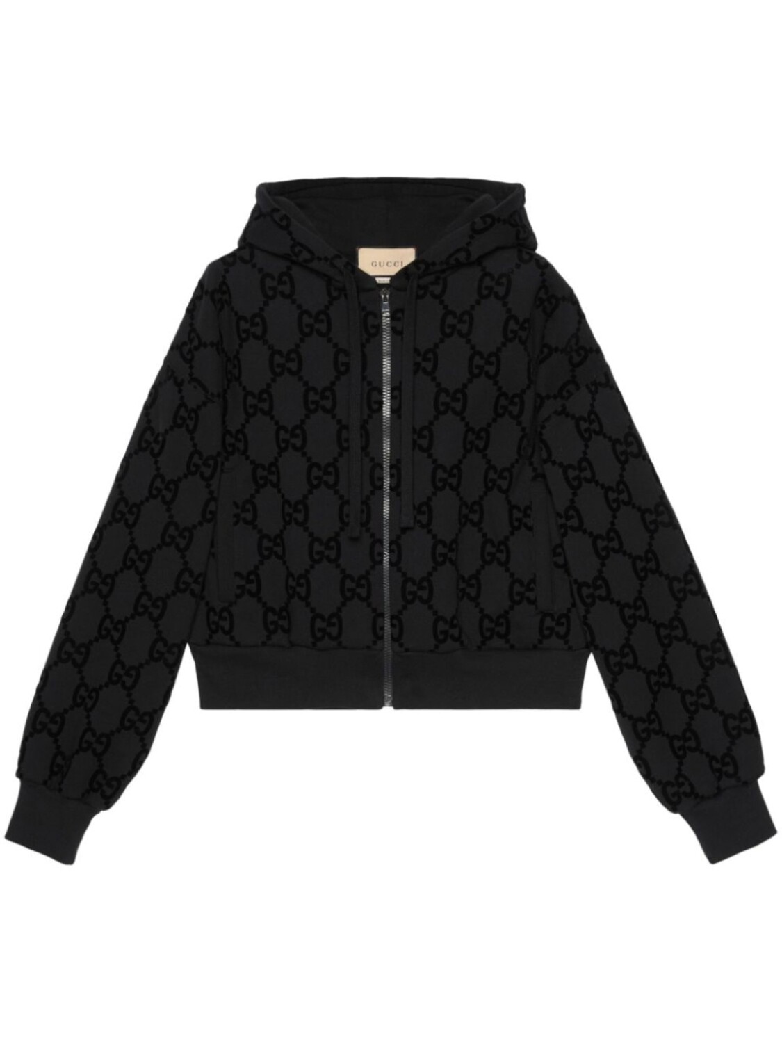 

Gucci пальто с капюшоном и логотипом Interlocking G, черный
