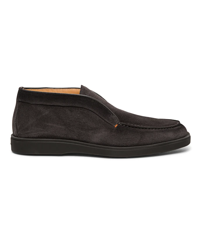 

Замшевые ботинки дезерты Santoni, серый