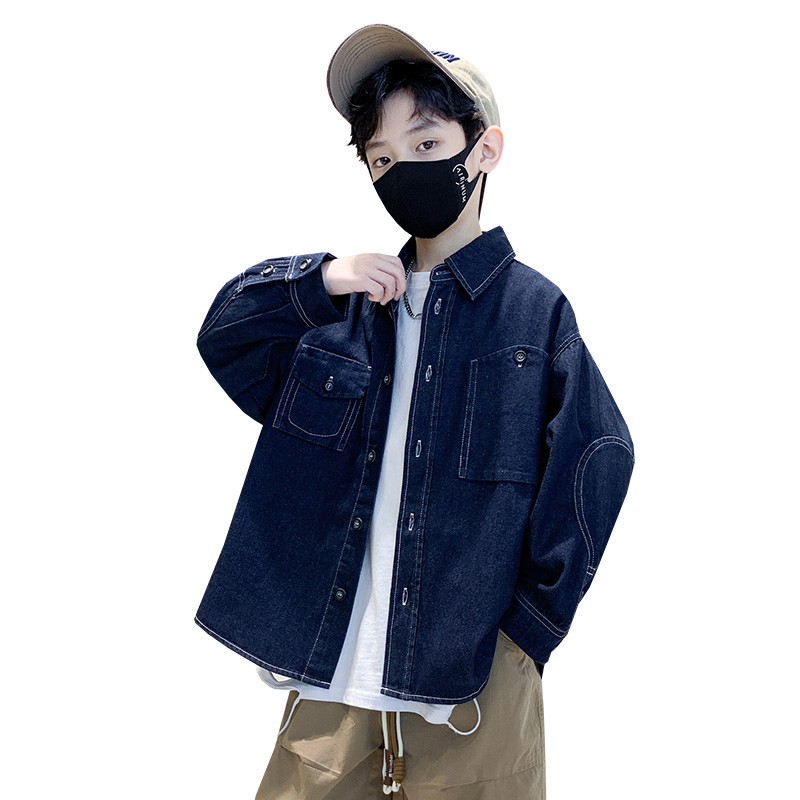 

Детская повседневная рубашка с лацканом Lapel Moderate EASTERN CAMEL, синий