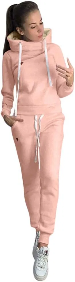 Спортивный костюм женский с капюшоном, Solid, Pink
