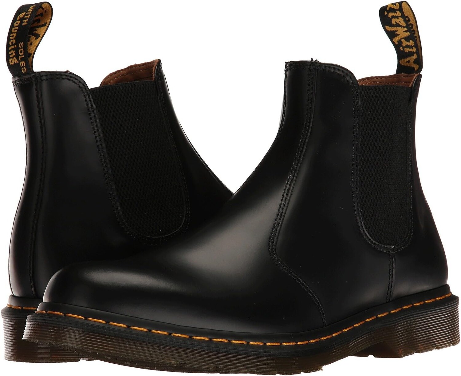 

Ботинки Челси 2976 Yellow Stitch Smooth Leather Chelsea Boots Dr. Martens, цвет Black Smooth
