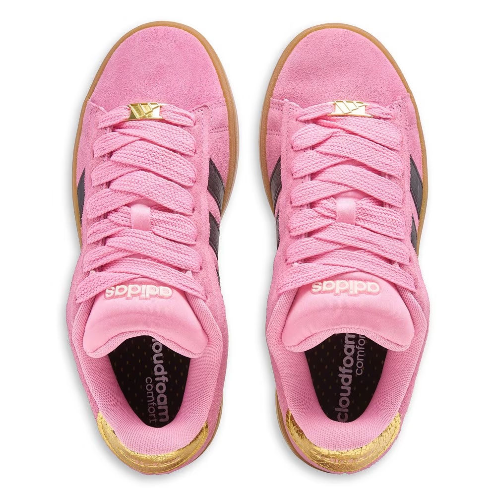 Кроссовки Adidas Grand court alpha 00s, pink/black/gold/gum — фото 4