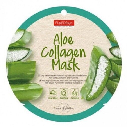 Маска для лица Collagen Face Mask Blueberry Aloe Vera Green Tea Coconut — фото 2