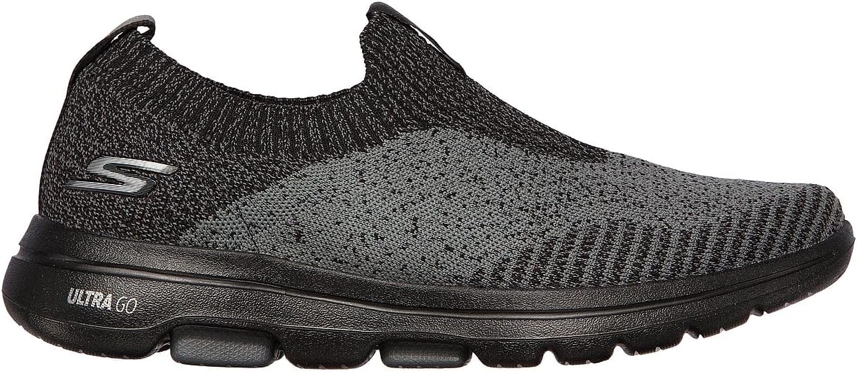 Мужские кроссовки Skechers GOwalk 5 - спортивные слипоны-лоферы для прогулок с эластичной посадкой, черный — фото 4