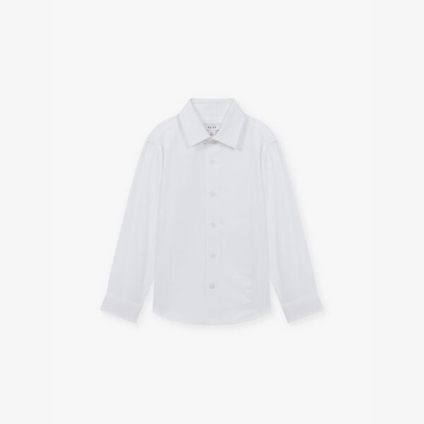 

Хлопковая рубашка с длинными рукавами Marcel 3-14 лет Reiss, белый