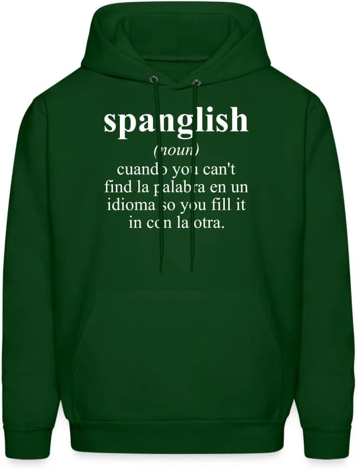 Spanglish noun Definition Cuando You Can't Find La Palabra Унисекс худи Generic, красный — фото 3