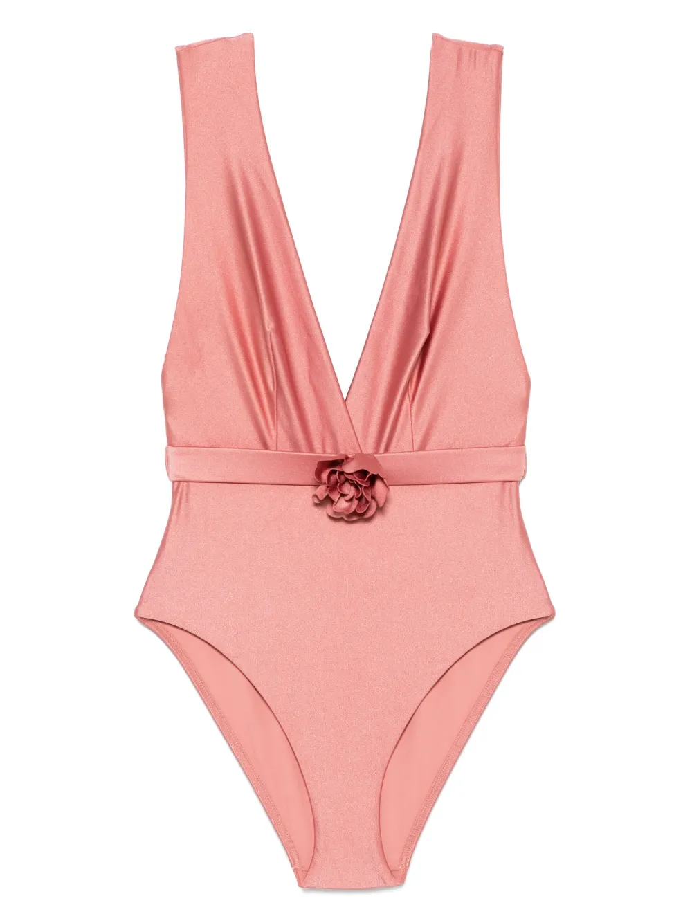 

Купальник Lucky Plunge Flower ZIMMERMANN, розовый