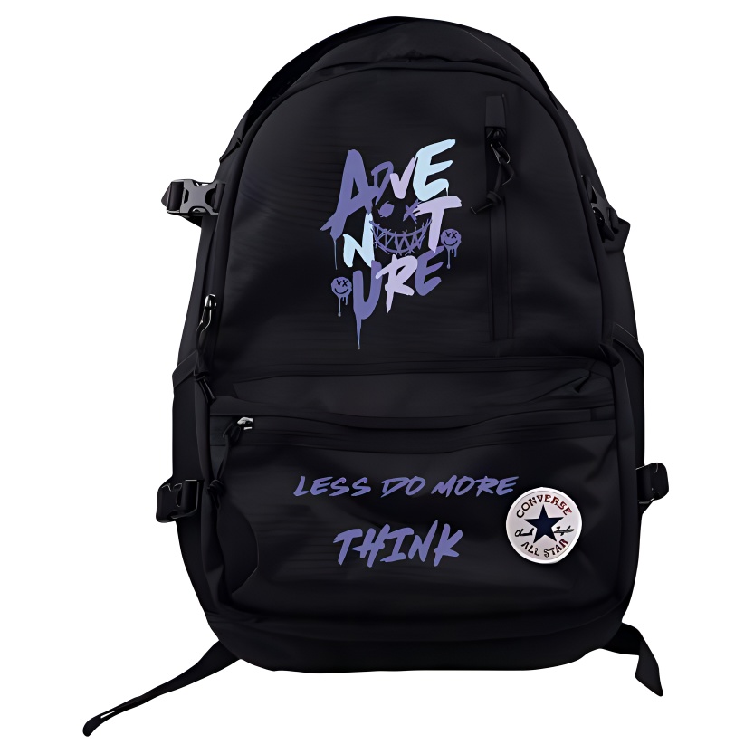 

Converse Полиэстеровый рюкзак унисекс черный, Purple Smiley Face