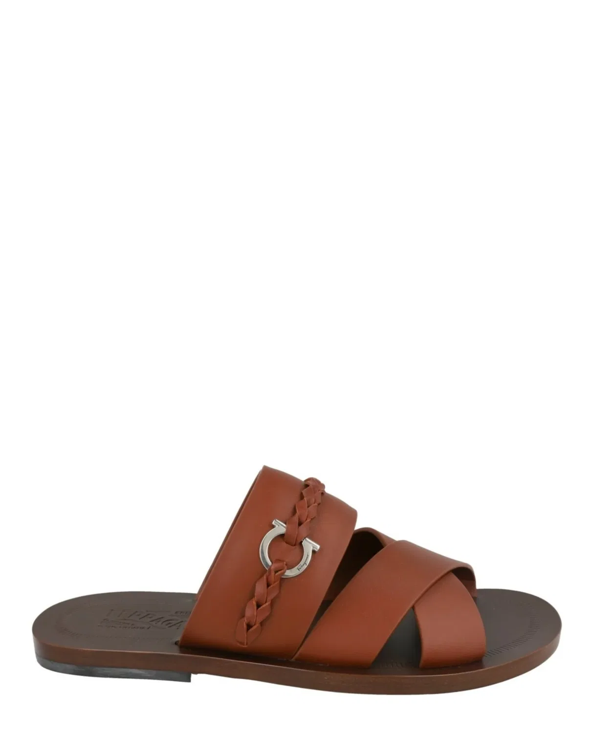 Кожаные сандалии Giotto Salvatore Ferragamo, коричневый