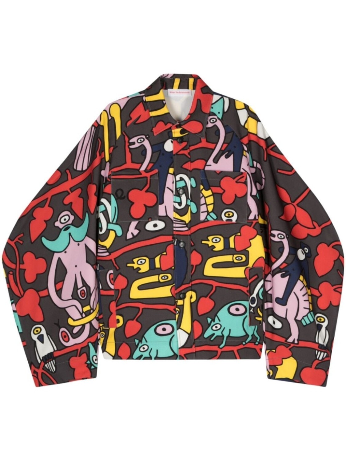 

Walter Van Beirendonck рубашка с принтом, коричневый