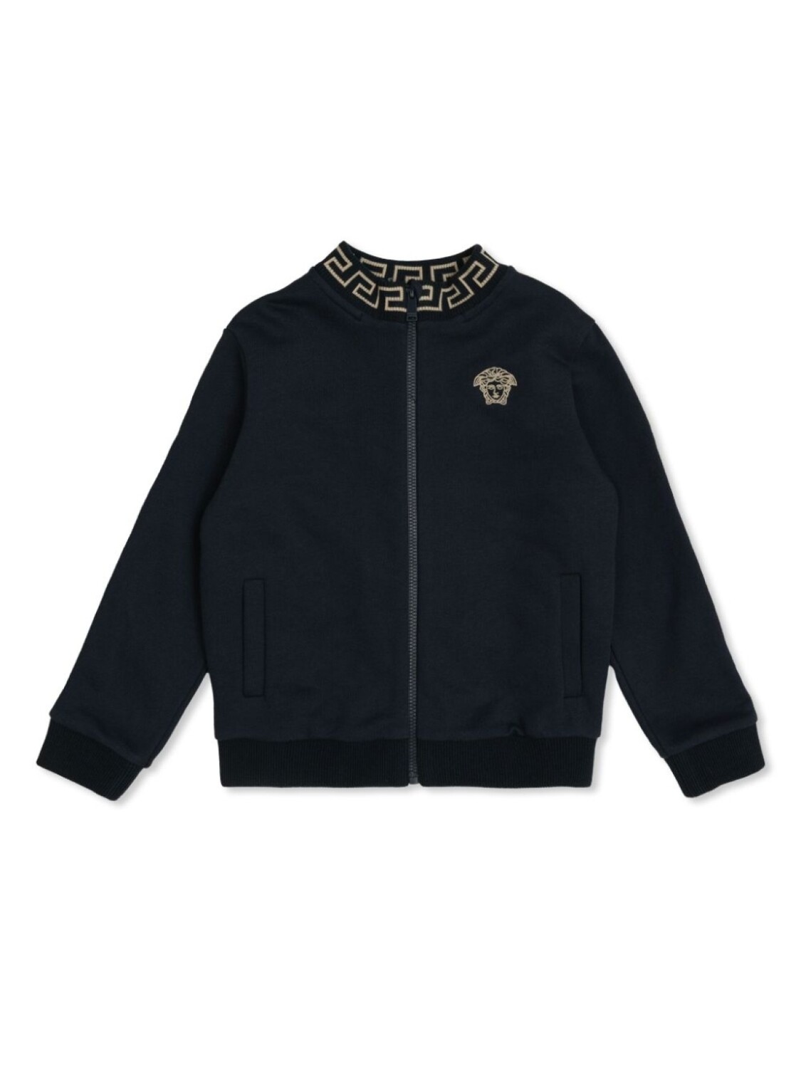 

Кардиган с вышивкой «Медуза» от Versace Kids, синий
