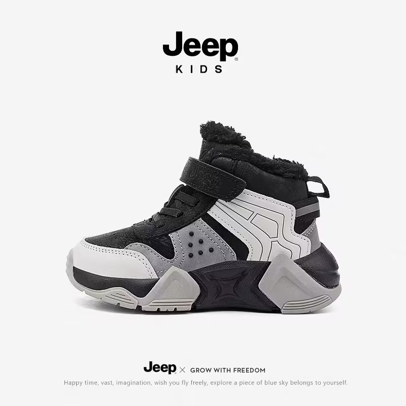 Jeep Синтетическая кожа, текстиль, противоскользящие, износостойкие, утепленные высокие зимние ботинки Kids' — фото 4