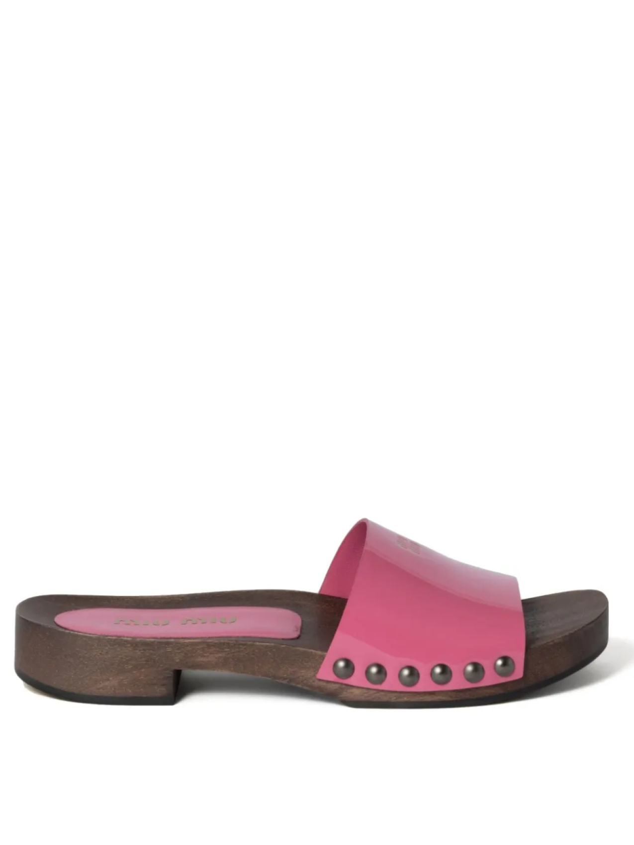 Шлепанцы с логотипом Miu Miu, розовый