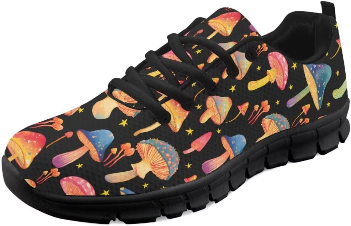 

Унисекс кроссовки для бега для взрослых Готические Y2K спортивные кроссовки Легкие противоскользящие кроссовки для тенниса, ходьбы и фитнеса с черной подошвой Getelinseng