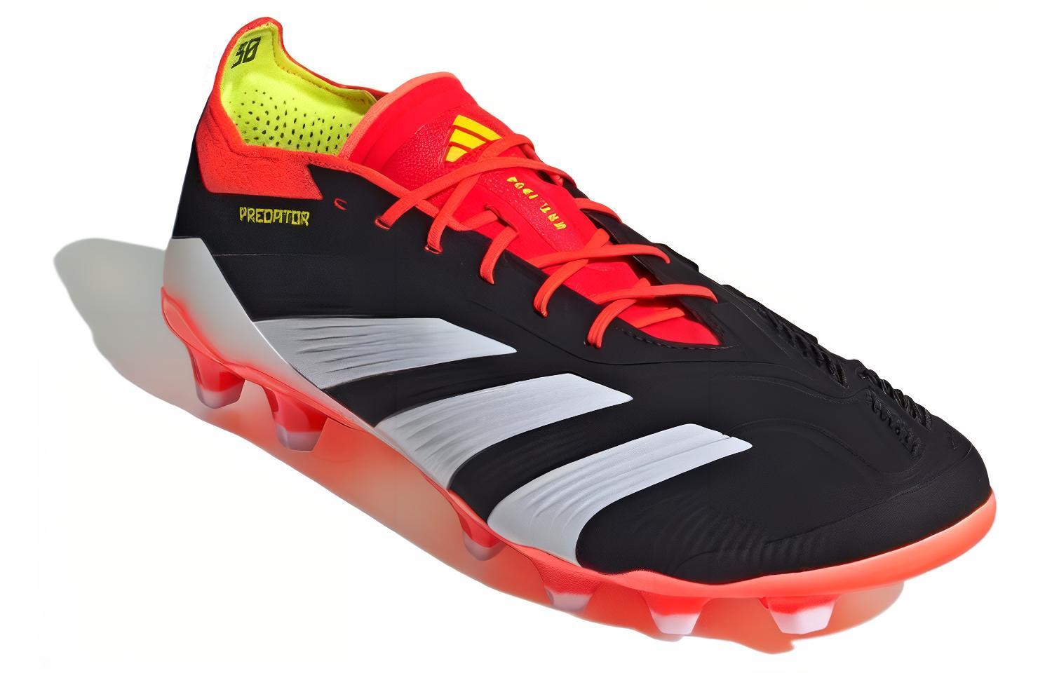 Adidas Predator Elite AG Бутсы с короткими резиновыми шипами HG унисекс черно-бело-красные — фото 3