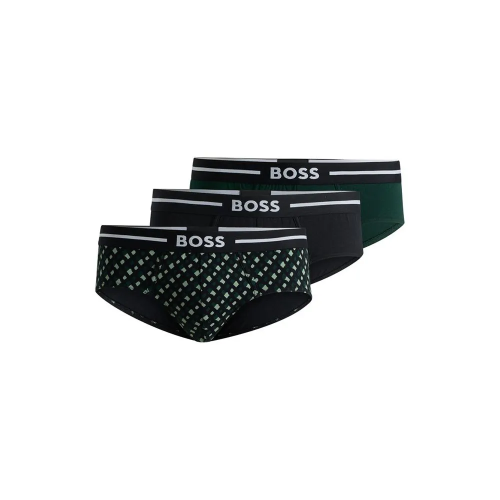

Трусы-боксеры BOSS Bold Design 10260694 3 units, черный/зеленый