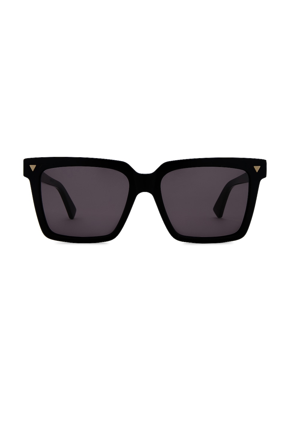 

Треугольные солнцезащитные очки Bottega Veneta с квадратными дужками, shiny solid black