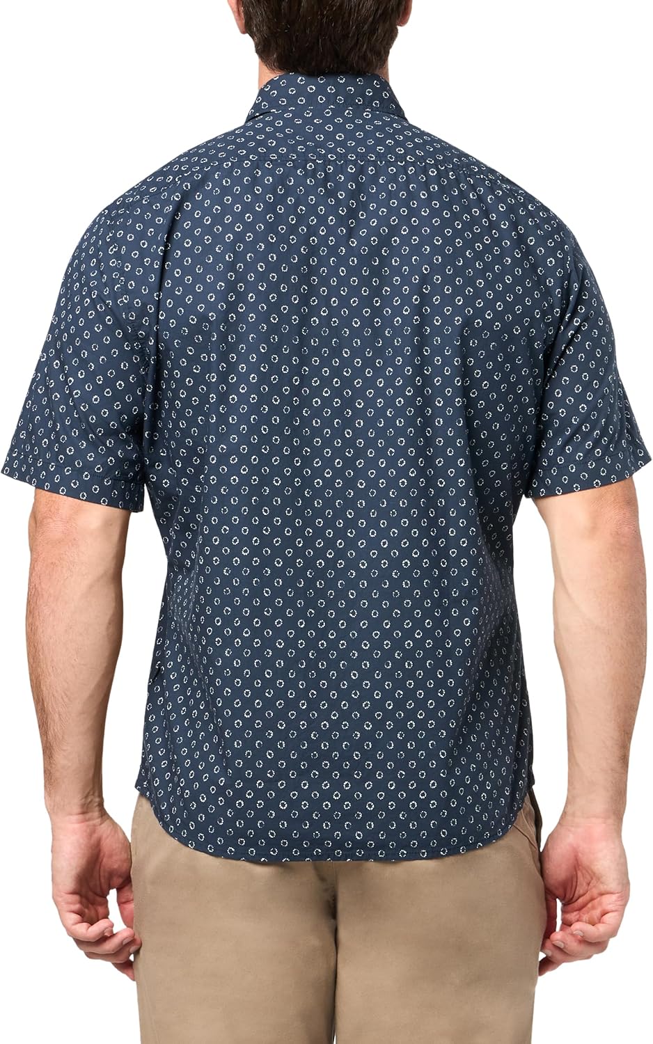 BOSS Мужская рубашка Regular Fit из хлопкового оксфорда с коротким рукавом, Light Midnight Navy — фото 2